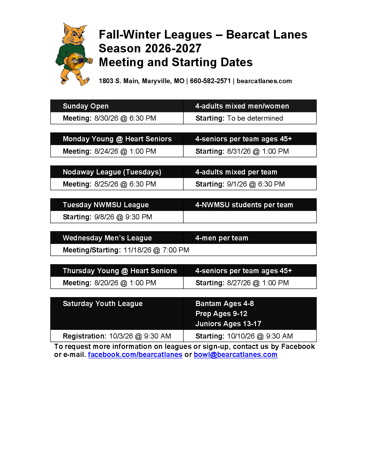 League Meetings and Starting Dates